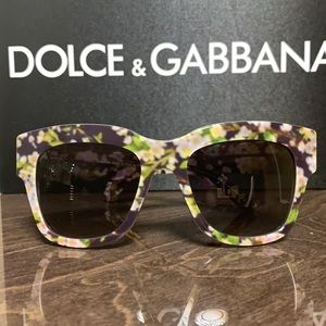 DOLCE & GABBANA 4231 2842/8G BLACK PEACH FLOWERS
